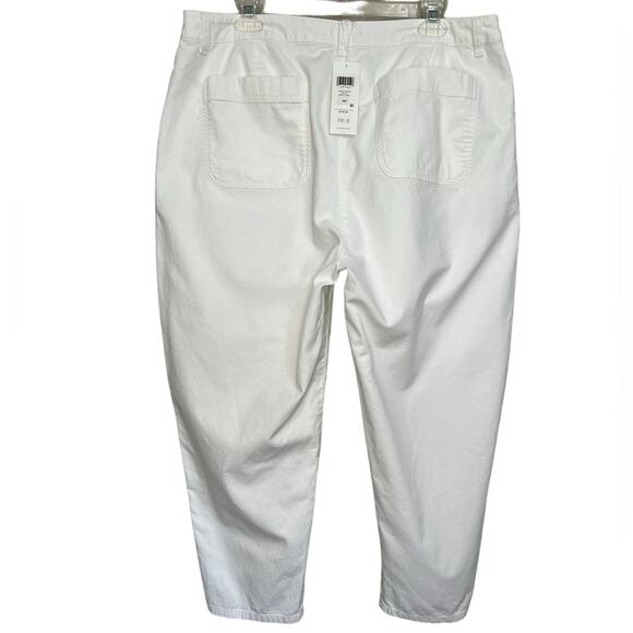NWT EILEEN FISHER Stretch Cotton & Hemp Ankle Pants Women's Size 16P‎ - Picture 2 of 10